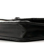Patent Calfskin Quilted Reissue Wallet On Chain WOC So Black