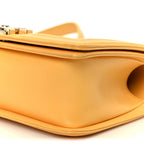 Calfskin Quilted Medium Boy Flap Yellow