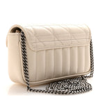 Calfskin Matelasse Aria Super Mini GG Marmont Shoulder Bag Mystic White