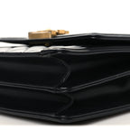 Calfskin Quilted North South Boy Flap Black