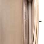 Pearly Lambskin Quilted Charms Wallet On Chain WOC Beige