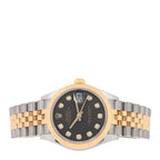 Stainless Steel 18K Yellow Gold Diamond 31mm Oyster Perpetual Datejust Watch Dark Grey 278273