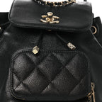 Caviar Quilted Mini Business Affinity Backpack Black