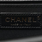 Lambskin Quilted Medium Boy Flap Black