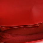 Calfskin Quilted Medium Boy Flap Red
