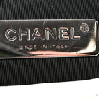 Glossy Calfskin Quilted Medium Chanel 19 Flap White Black