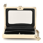 Patent Calfskin Boy Minaudiere Black