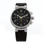 Stainless Steel Alligator 41mm Tambour Twenty Chronograph Automatic Watch Brown