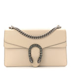 Textured Calfskin Crystal Small Dionysus Shoulder Bag Mystic White