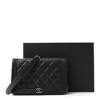 Caviar Quilted Boy Wallet On Chain WOC Black