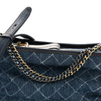 Denim Calfskin Medium Gabrielle Hobo Blue