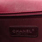 Calfskin Quilted Double Stitch New Medium Boy Flap Burgundy
