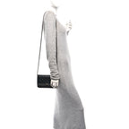 Lambskin Quilted Boy Wallet On Chain WOC Black