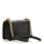 Caviar Quilted Medium Boy Flap Black