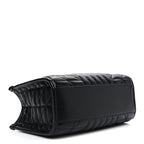 Calfskin Matelasse Aria Small GG Marmont Shoulder Tote Black
