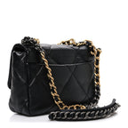Lambskin Quilted Medium Chanel 19 Flap Black