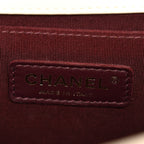 Caviar Suede Calfskin Chevron Medium Boy Flap White