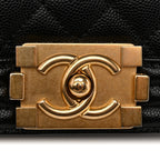 Caviar Quilted Medium Boy Flap Black