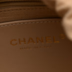 Calfskin Quilted Shopping Bag Dark Grey
