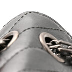 Metallic Aged Calfskin Chevron Quilted 2.55 Reissue Mini Flap Grey