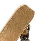 Metallic Goatskin Quilted Medium Chanel 19 Flap Gold