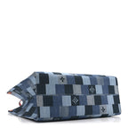 Denim Damier Monogram Onthego Blue Rouge