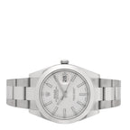 Stainless Steel 41mm Oyster Perpetual Datejust Watch Silver 126300
