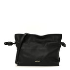 Calfskin Mini Flamenco Knot Clutch Black