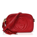 Pebbled Calfskin Small Soho Disco Bag Tabasco Red