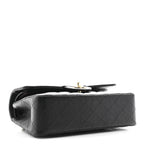 Caviar Quilted Small Double Flap Black