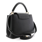 Taurillon Capucines MM Black Fuchsia