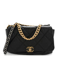 Goatskin Quilted Maxi Chanel 19 Flap Black