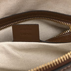 GG Supreme Monogram Azalea Calfskin Small Horsebit 1955 Top Handle Bag Beige Ebony Brown Sugar