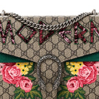 GG Supreme Monogram Embroidered Medium Dionysus Shoulder Bag Emerald