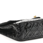 Distressed Patent Quilted 2.55 Reissue 226 Flap Black