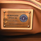 Calfskin Embroidered Monogram Speedy P9 Bandouliere 30 Golden Lotus Purple
