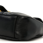 Calfskin Matelasse Small GG Marmont Shoulder Bag Black