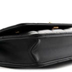 Lambskin Quilted Sweet Camellia Wallet On Chain WOC Black