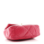 Lambskin Quilted Medium Chanel 19 Flap Dark Pink