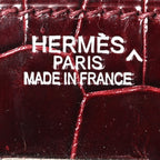 Shiny Porosus Crocodile Birkin 35 Bourgogne