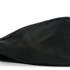 Grained Calfskin Large Slouchy Banana Bag Black