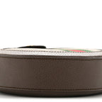 GG Supreme Monogram Web Mini Ophidia Round Shoulder Bag Brown