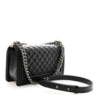 Caviar Quilted Medium Boy Flap Black
