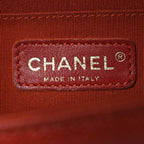 Caviar Quilted Medium Boy Flap Dark Red