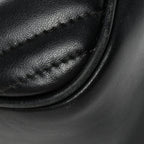 Calfskin Matelasse Monochrome Small GG Marmont Chain Shoulder Bag Black