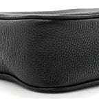 Pebbled Calfskin Small Soho Disco Bag Black