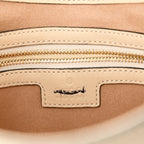 GG Supreme Monogram Moon Calfskin Medium Padlock Shoulder Bag Beige Ebony Mystic White