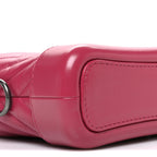 Aged Calfskin Chevron Quilted Small Gabrielle Hobo Dark Pink