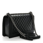 Caviar Quilted New Medium Boy Flap Black