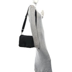 Nylon Medium Goya Puffer Bag Black